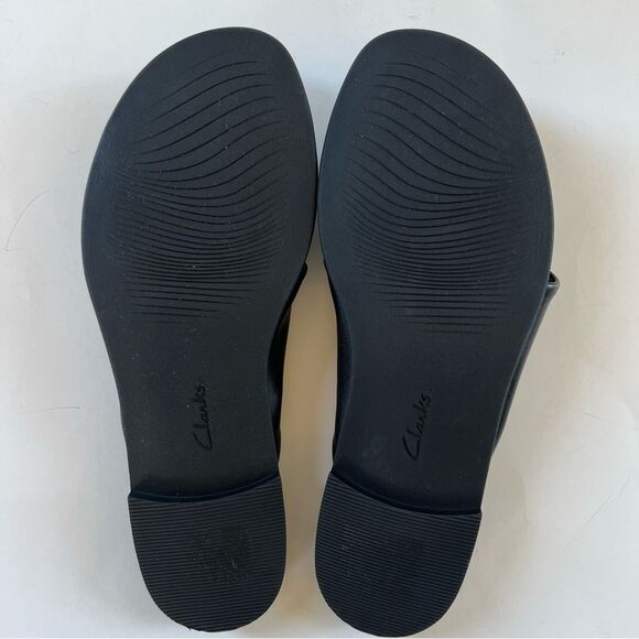 Clark’s Reyna Twist Women's Black Slide Comfort Slip On Slide Sandals SZ 8 - Picture 10 of 14